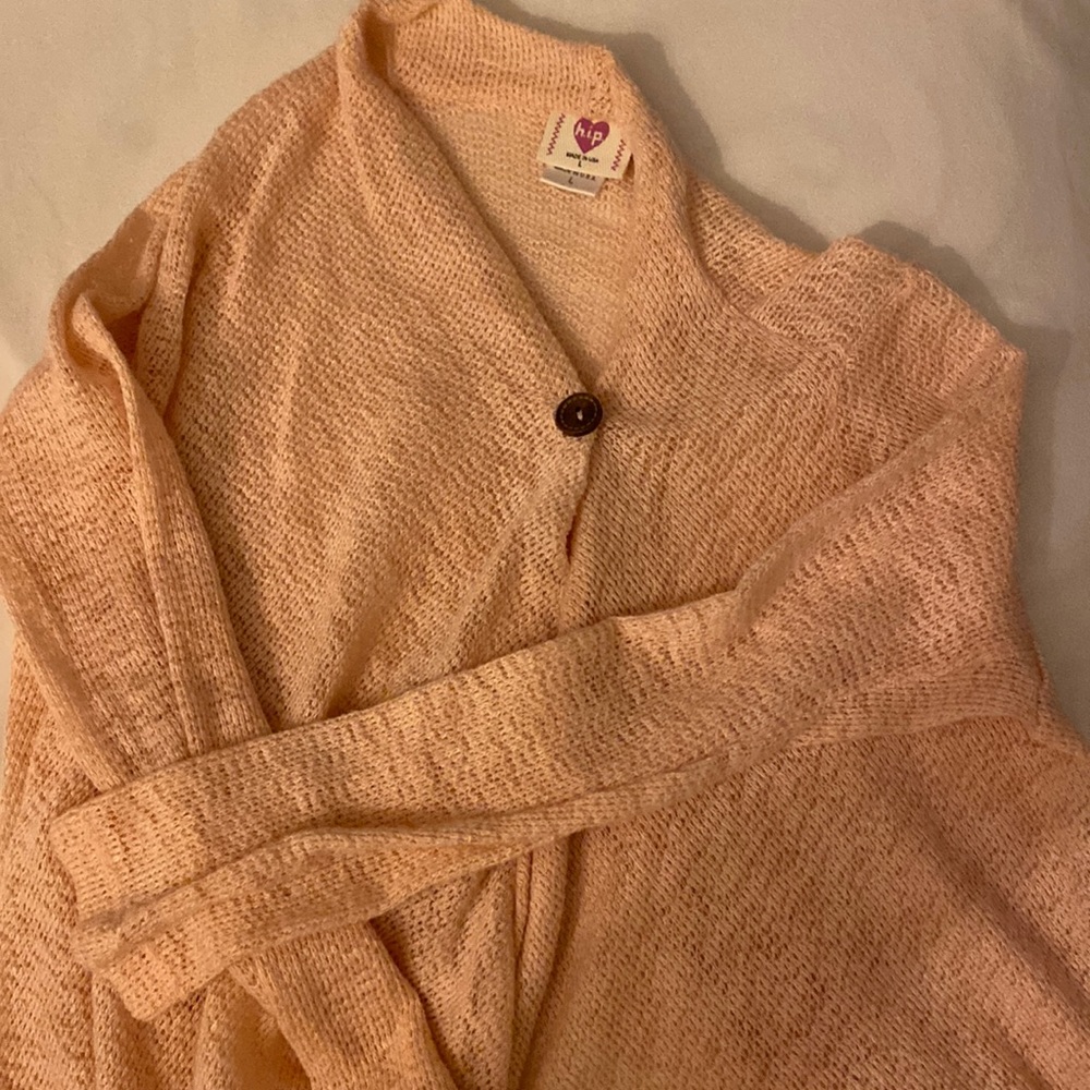 Girls cross button cardigan